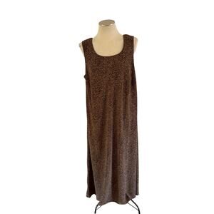 VTG Y2K 2000s Cheetah Leopard Maxi Dress Pus Size 20W Grunge Punk